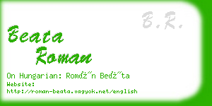 beata roman business card